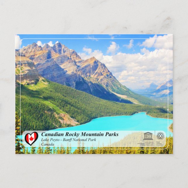 Cartão Postal UNESCO WHS - Banff National Park (Frente)