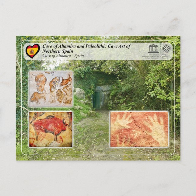 Cartão Postal UNESCO WHS - Caverna de Altamira/Cueva de Altamira (Frente)