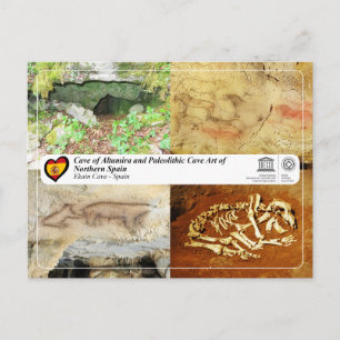 Cartão Postal UNESCO WHS - Caverna Ekain / Cueva de Ekain