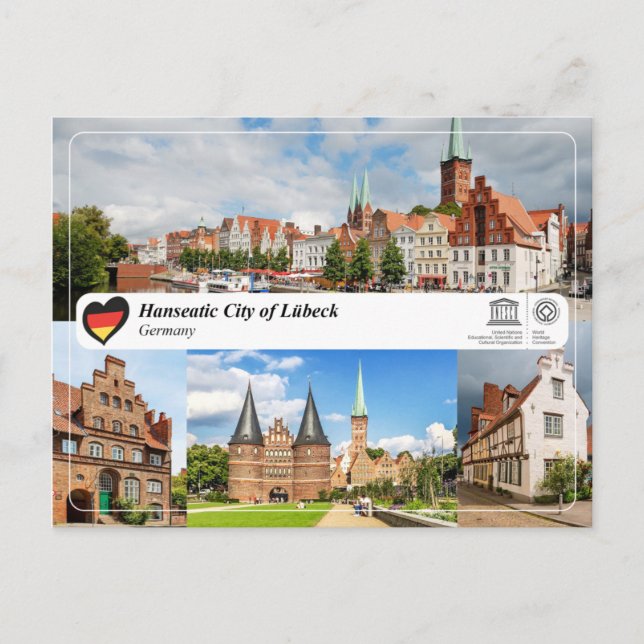 Cartão Postal UNESCO WHS - Cidade Hanseática de Lübeck (Frente)