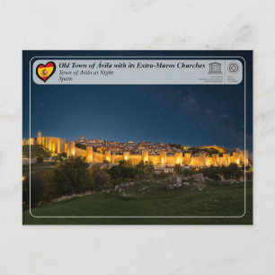Cartão Postal Unesco WHS - Cidade Velha de Ávila e seus muros