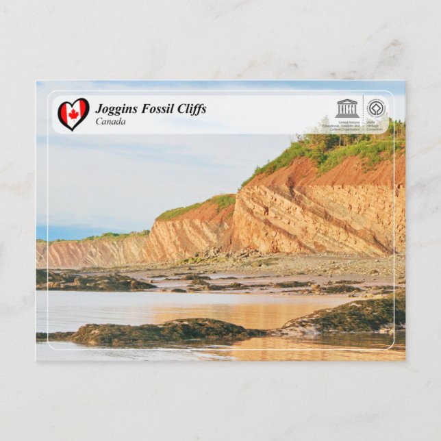 Cartão Postal Unesco WHS - Clipes Fósseis Joggins (Frente)