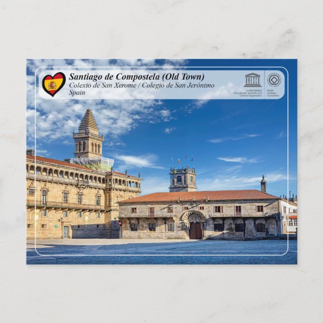 Cartão Postal UNESCO WHS - Colexio de San Xerome (Frente)