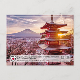 Cartão Postal UNESCO WHS - Fujisan - Monte Fuji - 富 士 山