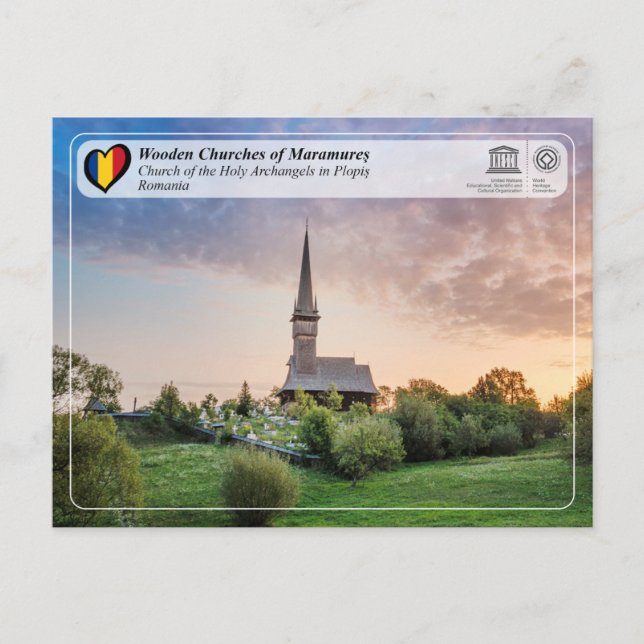 Cartão Postal UNESCO WHS - Igreja dos Arcanjos Santa Plopis (Frente)