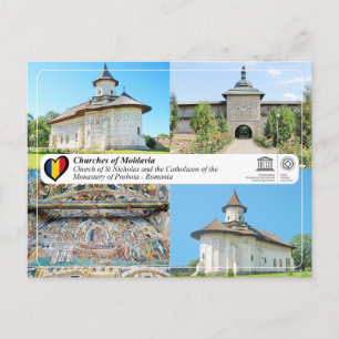 Cartão Postal UNESCO WHS - Igrejas da Moldávia - Probota