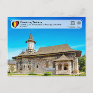 Cartão Postal UNESCO WHS - Igrejas da Moldávia - Sucevita