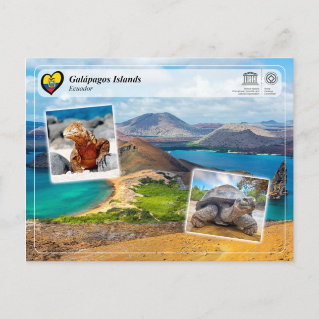 Cartão Postal UNESCO WHS - Ilhas Galápagos (Frente)