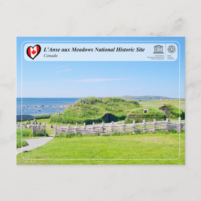 Cartão Postal UNESCO WHS - L’Anse aux Meadows (Frente)