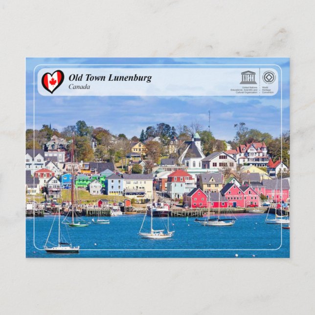 Cartão Postal UNESCO WHS - Lunenburg Cidade Antiga (Frente)