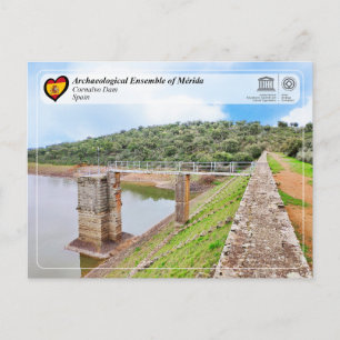 Cartão Postal UNESCO - WHS - Mérida - Barragem de Cornalvo