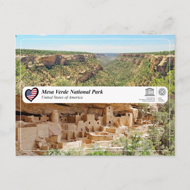 Cartão Postal UNESCO WHS - Mesa Verde (Frente)