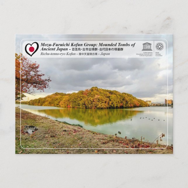 Cartão Postal Unesco WHS - Mozu KoDivers - Richu-tenno-ryo KoDiv (Frente)