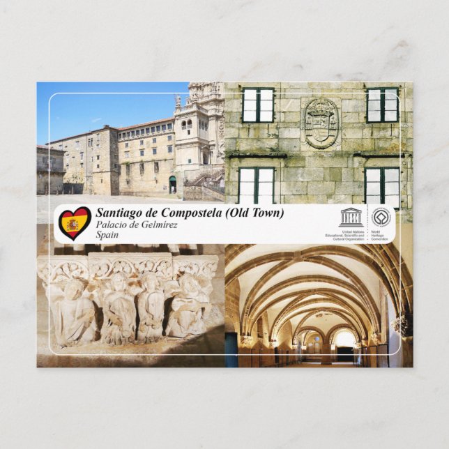 Cartão Postal UNESCO WHS - Palacio de Gelmírez (Frente)