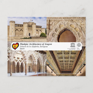 Cartão Postal UNESCO WHS - Palacio de la Aljafería