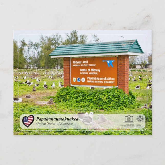Cartão Postal UNESCO WHS - Papahānaumokuākea (Frente)