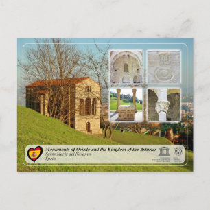 Cartão Postal UNESCO WHS - Papais noeis María del Naranco