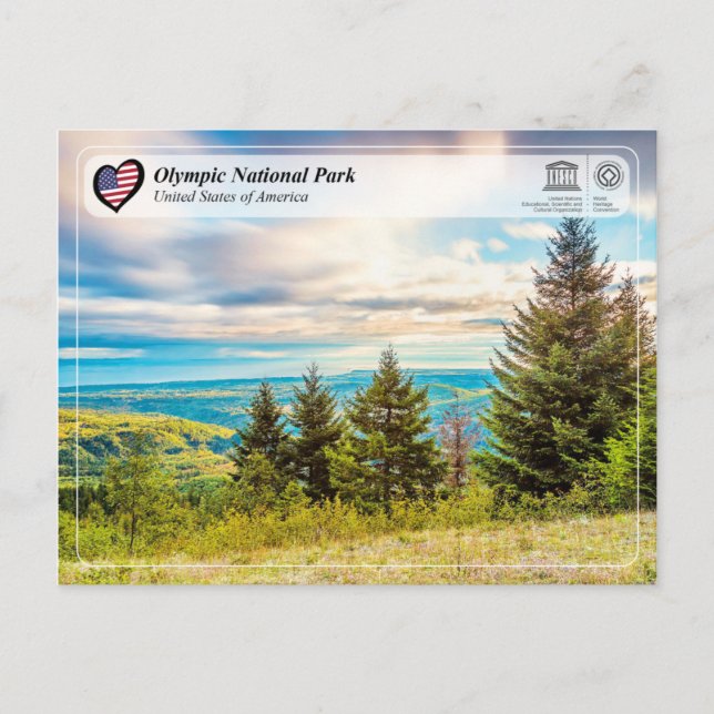 Cartão Postal UNESCO WHS - Parque Nacional da Olimpiadas (Frente)