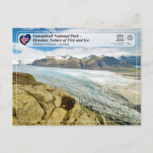 Cartão Postal UNESCO WHS - Parque Nacional de Vatnajökull (Frente)