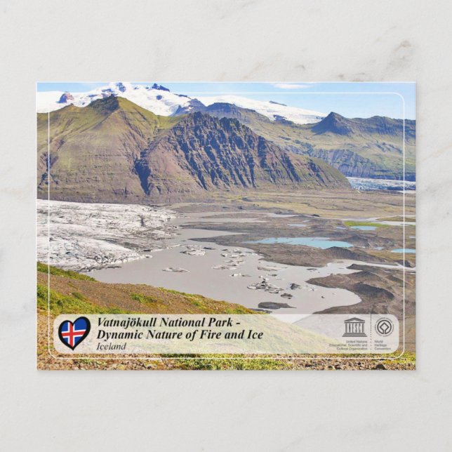 Cartão Postal UNESCO WHS - Parque Nacional de Vatnajökull (Frente)