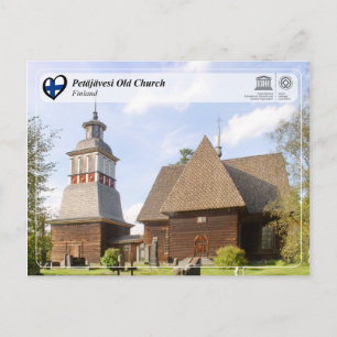 Cartão Postal UNESCO WHS - Petäjävesi Antiga Igreja
