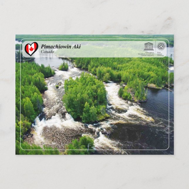 Cartão Postal UNESCO WHS - Pimachiowin Aki (Frente)