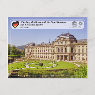 Cartão Postal UNESCO WHS - Residência em Würzburg
