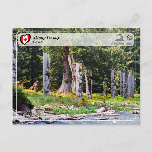 Cartão Postal UNESCO WHS - SGang Gwaay (Frente)