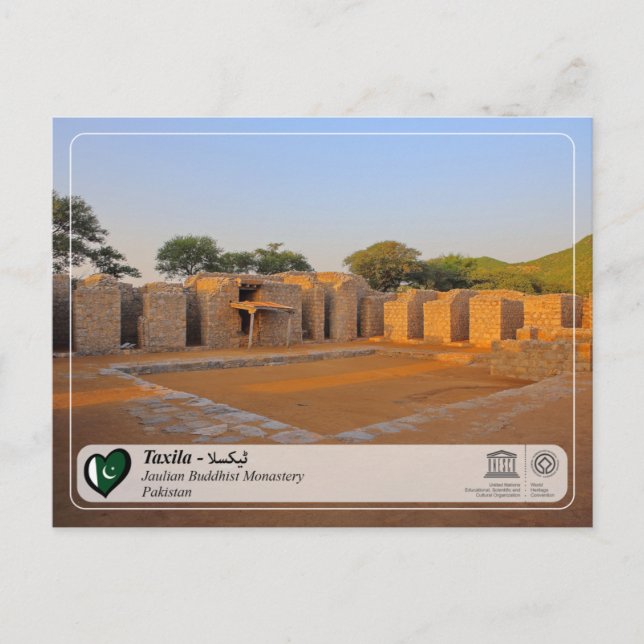 Cartão Postal UNESCO WHS - Taxila - Mosteiro Budista Jauliano (Frente)