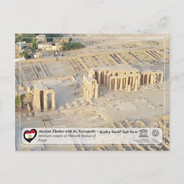 Cartão Postal Unesco WHS - Tebas Antigas - Necrópolis (Frente)