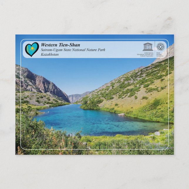Cartão Postal UNESCO WHS - Tian Shan Ocidental - Sairam-Ugam (Frente)