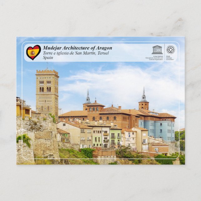Cartão Postal UNESCO WHS - Torre de la iglesia de San Martín (Frente)