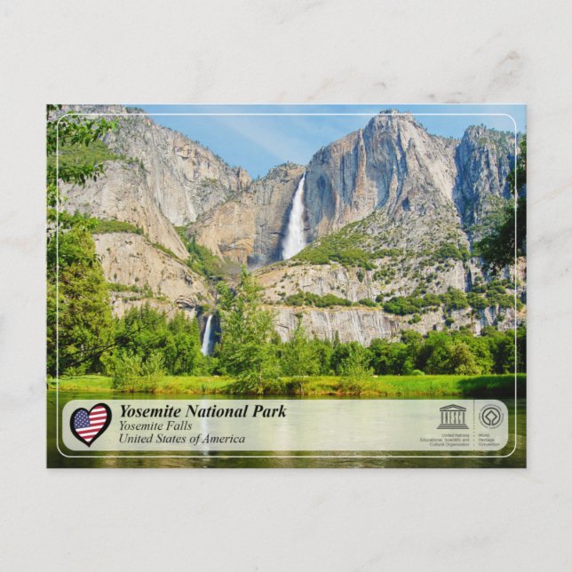 Cartão Postal UNESCO WHS - Yosemite NP - Yosemite Falls Postcard (Frente)