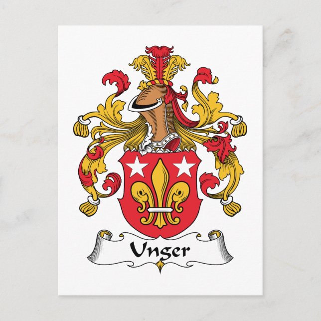 Cartão Postal Unger Family Crest (Frente)