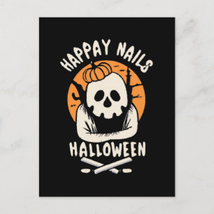 Cartão Postal Unhas de Halloween Bootiful