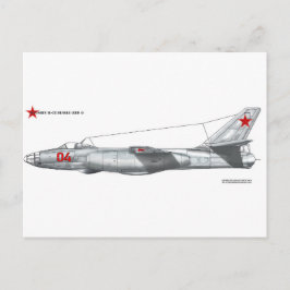Cartão Postal União Soviética Ilyushin Il-28 Beagle