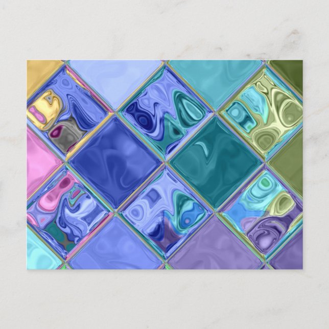 Cartão Postal Único e personalizável brilhante colorido (Frente)