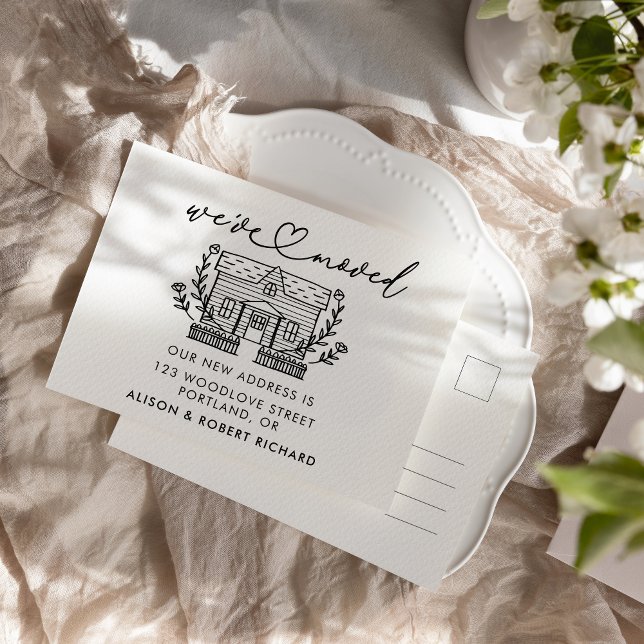 Cartão Postal Único Movemos Novo Anúncio de Movimentação de Ende (Criador carregado)