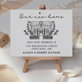 Cartão Postal Único Nosso Novo Anúncio de Movimentação de Novo E