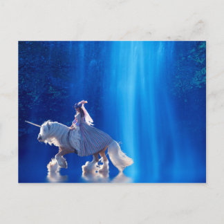 Cartão Postal Unicorn and his mistress