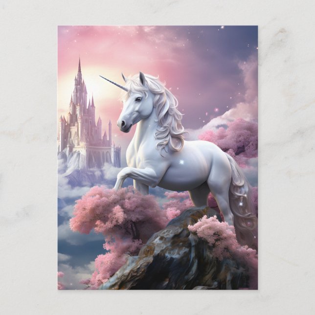 Cartão postal Unicorn bonito (Frente)
