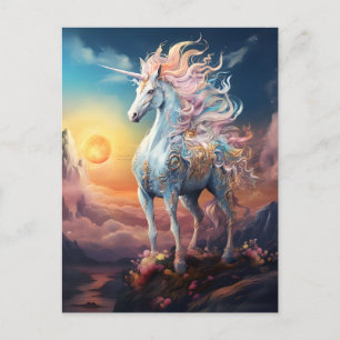 Cartão postal Unicorn bonito