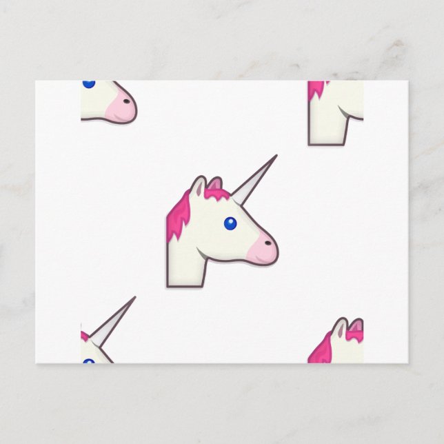 Cartão Postal unicorn emoji (Frente)
