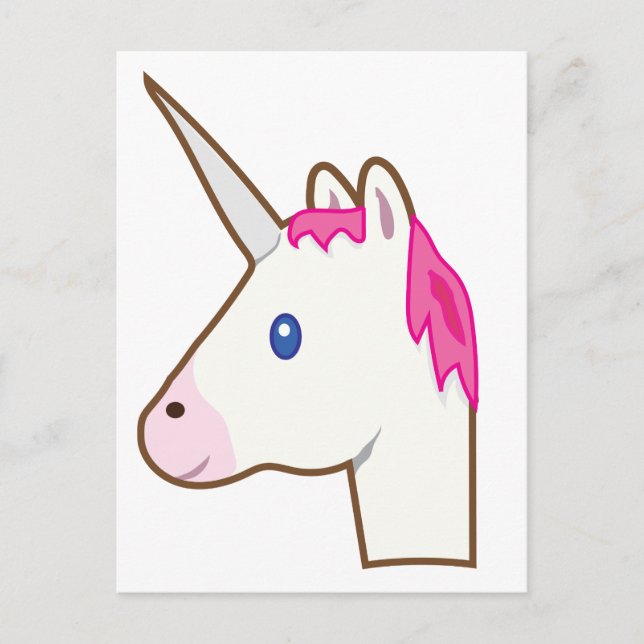 Cartão Postal Unicorn emoji (Frente)