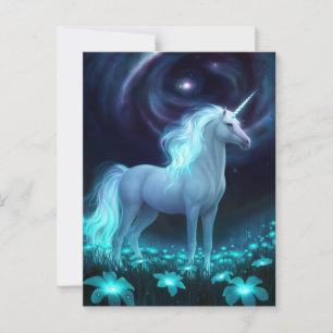 Cartão Postal Unicorn Fantasy