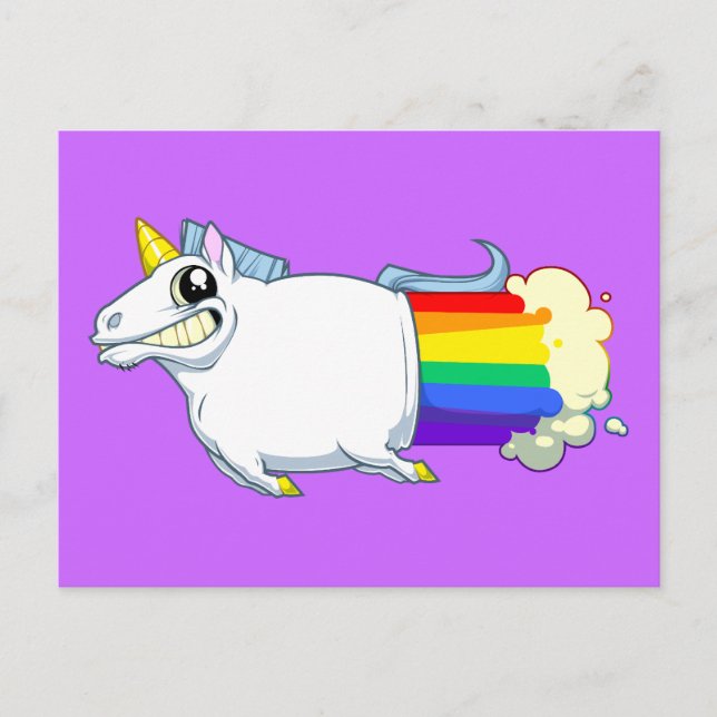 Cartão postal Unicorn Farts (Frente)