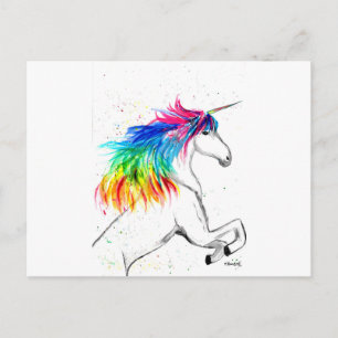 Cartão Postal Unicorn impressão Unicorn design