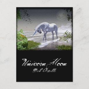Cartão Postal Unicorn Moon