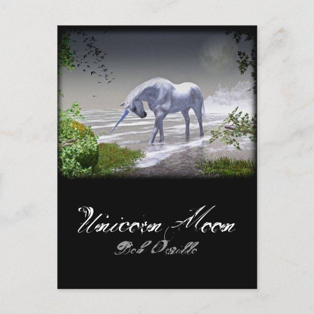 Cartão Postal Unicorn Moon (Frente)