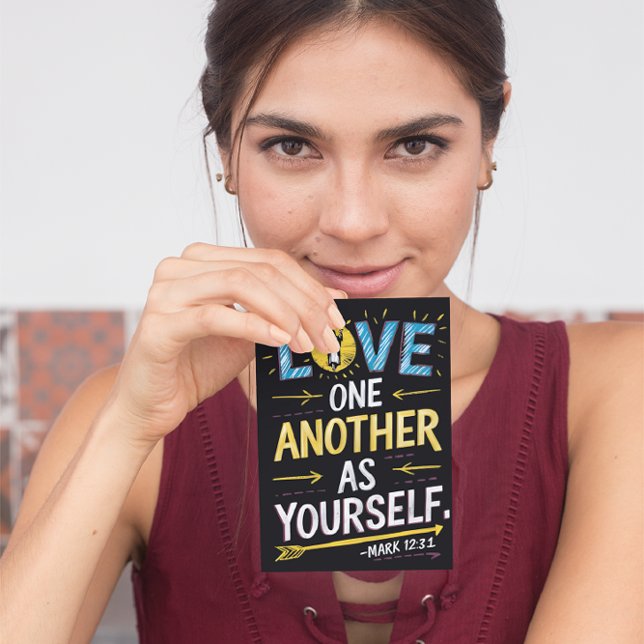 Cartão Postal Unidade no Amor: Desenho de Amar uns aos outros Co (Criador carregado)